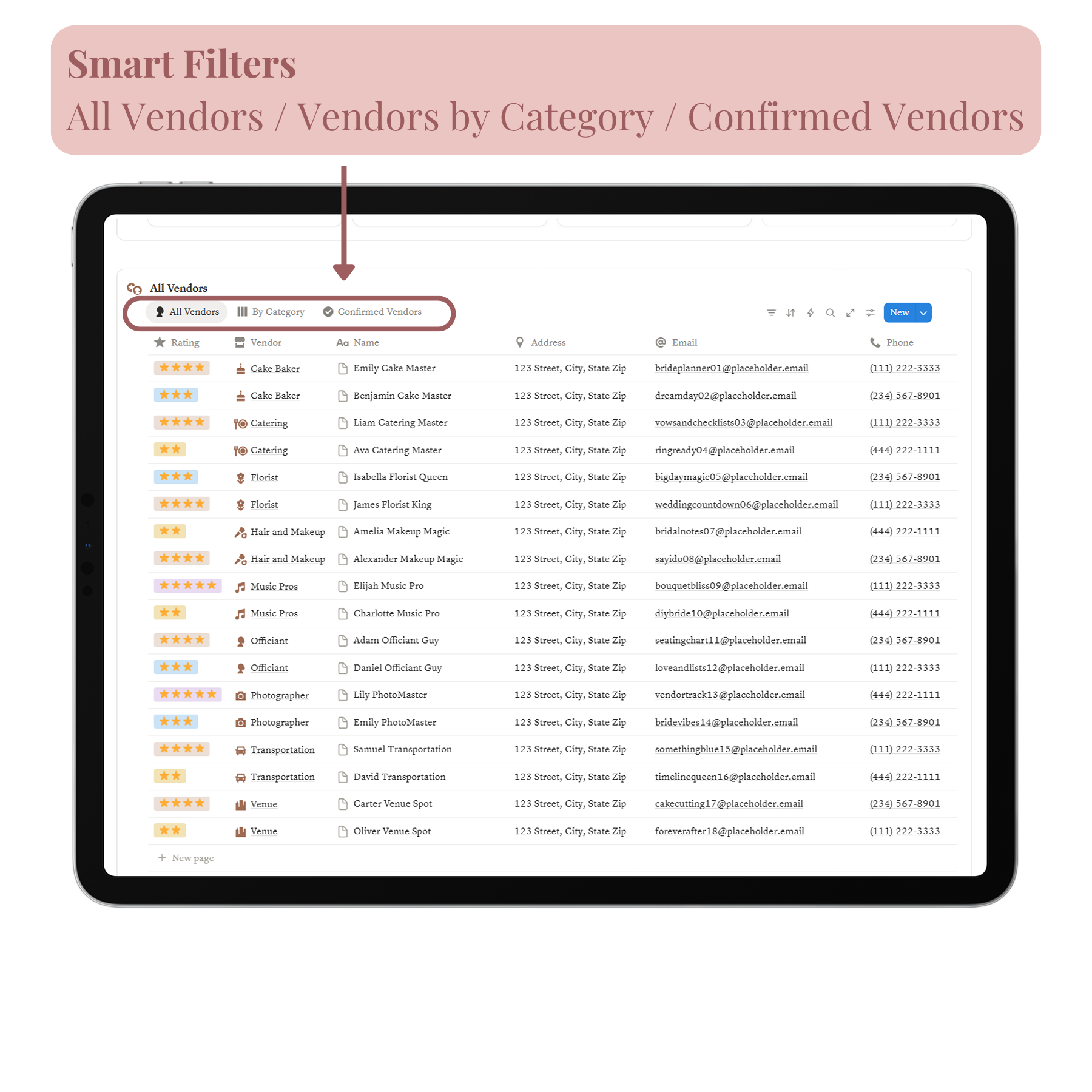 The Wedding Playbook (All-in-One Notion Planner)
